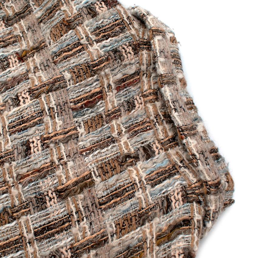Chanel Brown, Cream & Blue Wool Blend Tweed Classic Jacket - Size US 8 4
