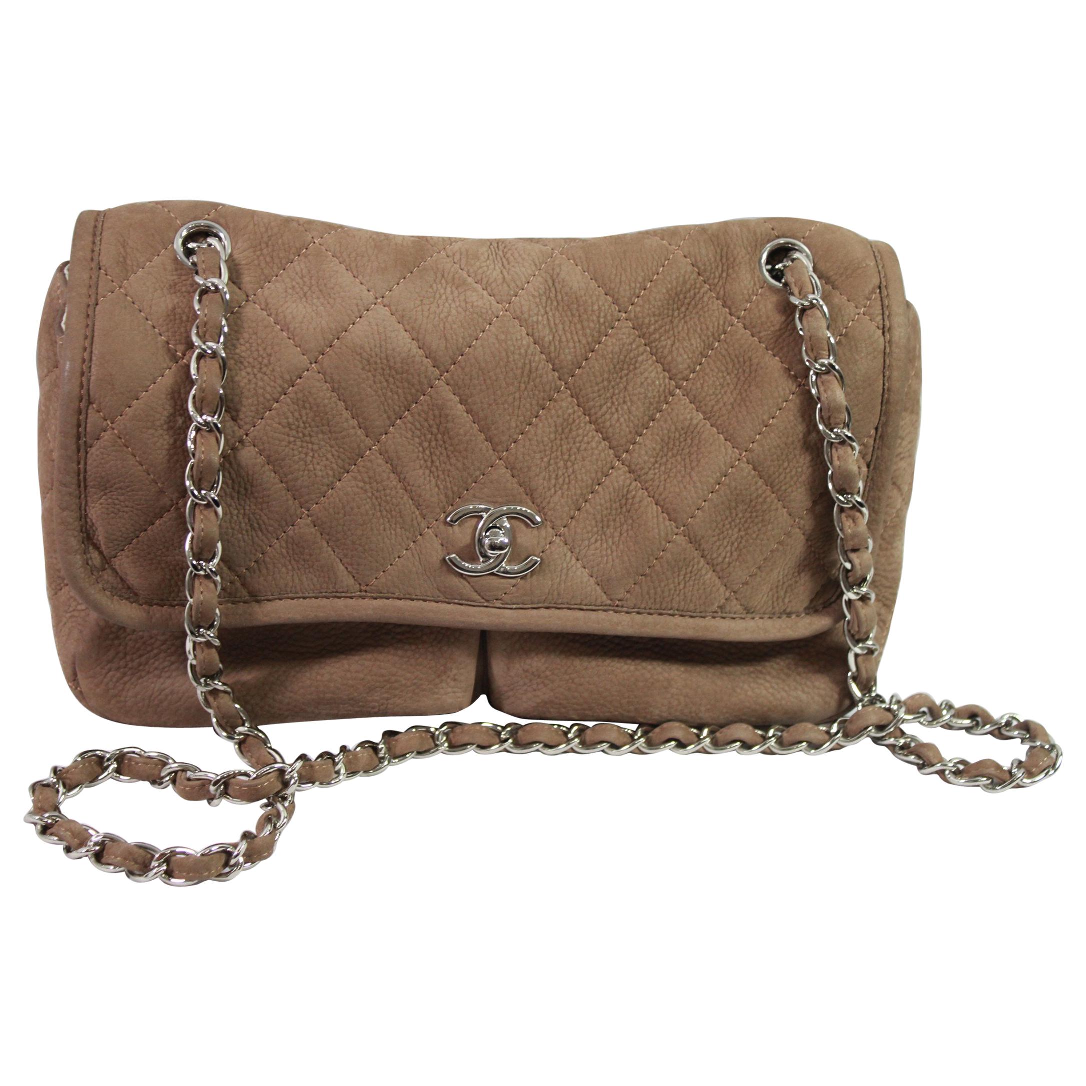 Chanel Brown Crossbidy Classic Leather Bag