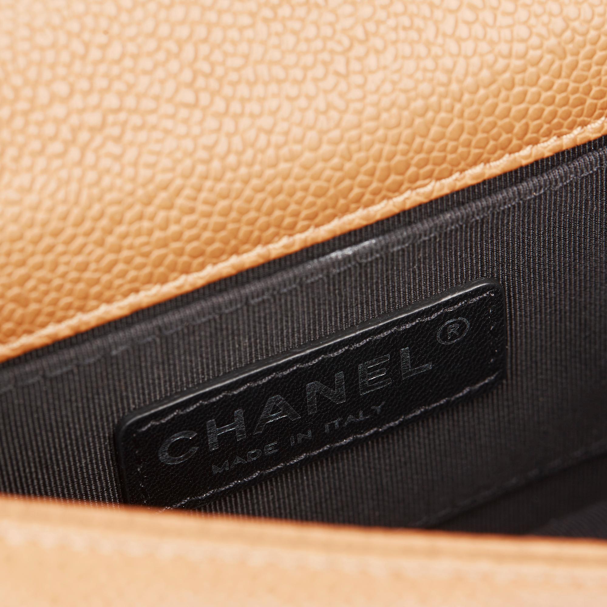 Chanel Brown Distressed Caviar Leather Paris Dallas Mini Brick Flap Bag 4