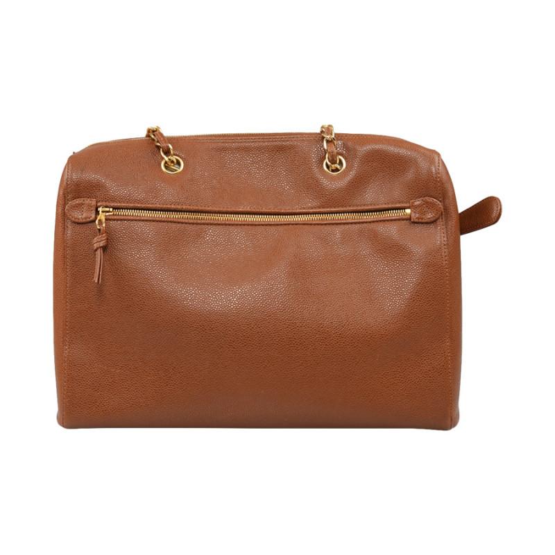 Condition : good
Made in Italy
Gender : woman
Materials : grained calfskin leather
Interior : beige textile 
Color : brown
Measurements: 35.5 x 25 x 16.5 cm
Handles (x2) : 64 cm
Hologram : 56....
Authenticity card : no
Year : 1997-1999
Gold finish