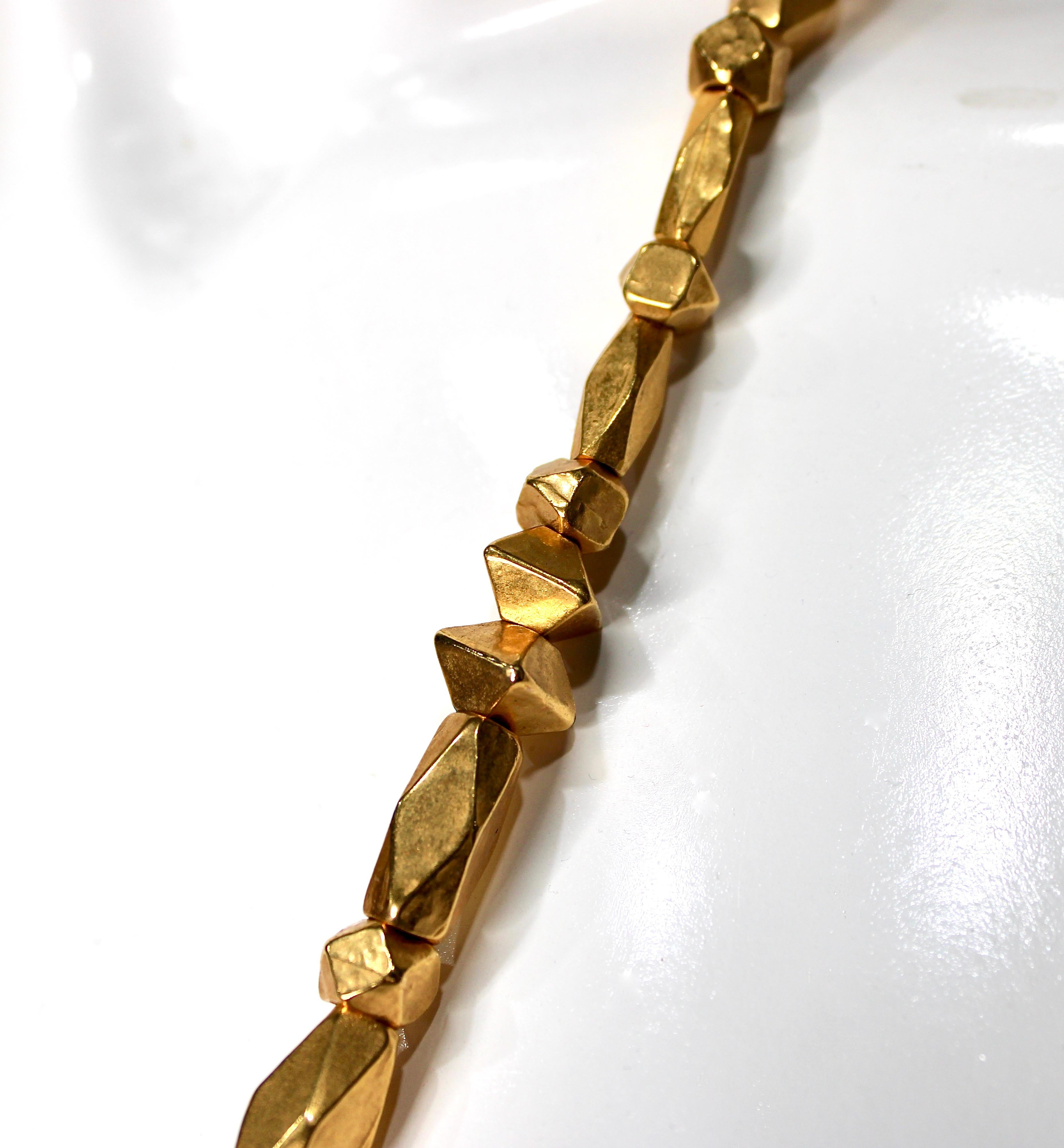 Women's Chanel Brown Gripoix Coco Mark Cross Motif Pendant Necklace circa 1997 For Sale