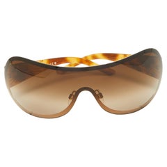 Chanel Brown Havana/Brown Gradient 4148 Crystal CC Shield Sunglasses