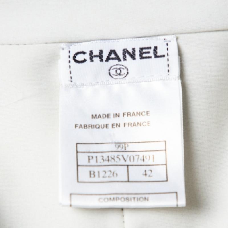 Chanel Brown Knit Paneled Zip Front Cropped Jacket L In Fair Condition For Sale In Dubai, Al Qouz 2