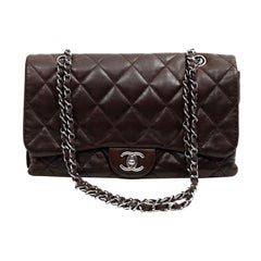 CHANEL Brown Lambskin Leather Bag CHANEL Brown Lambskin Leather Bag