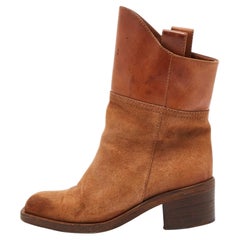 Chanel - Bottes en cuir et daim Brown - Taille 37