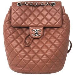 Chanel Brown Leather Backpack
