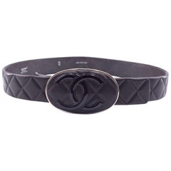 CHANEL Brown Leather Belt