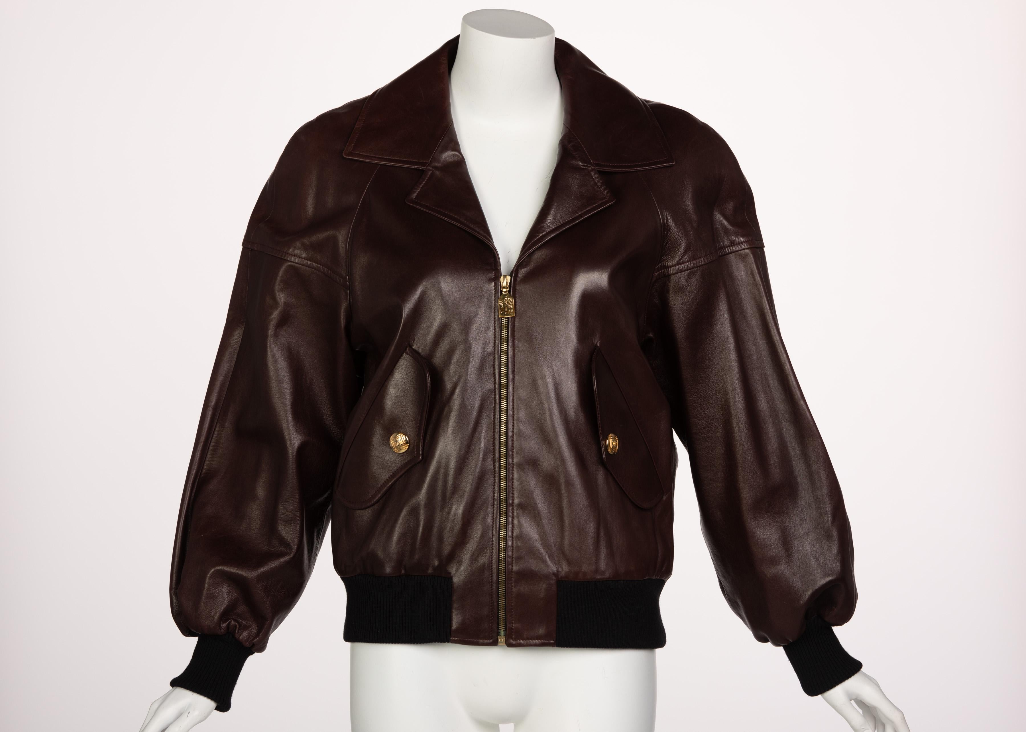 chanel leather bomber jacket