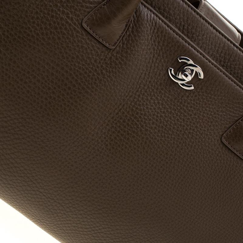 Chanel Brown Leather Cerf Executive Tote 6
