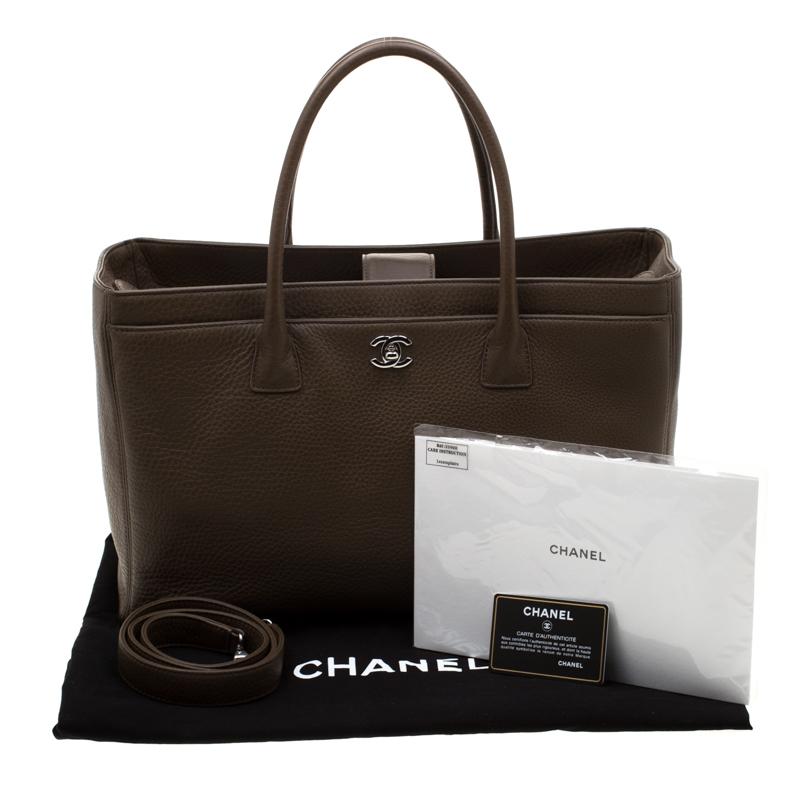 Chanel Brown Leather Cerf Executive Tote 7