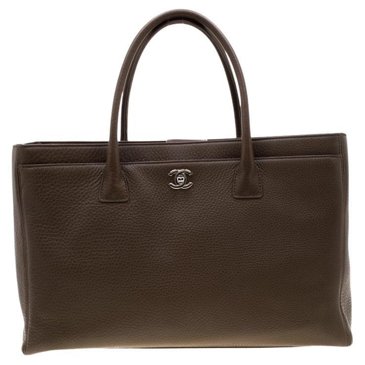Chanel Brown Leather Cerf Executive Tote