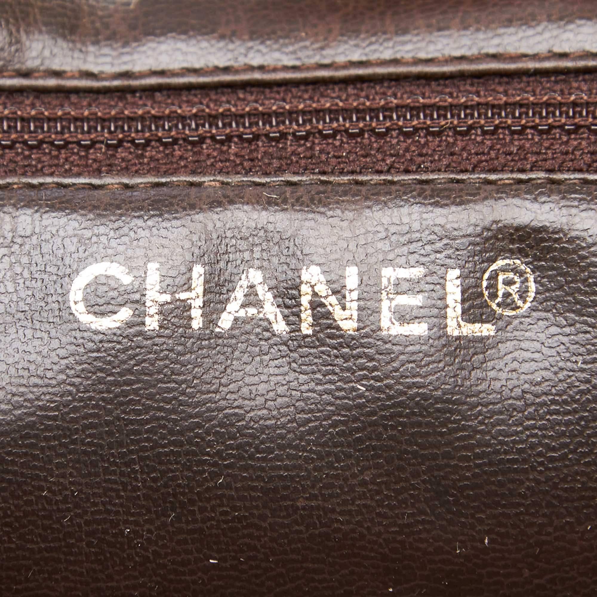 Women's Chanel Brown Leather Gold Toned 