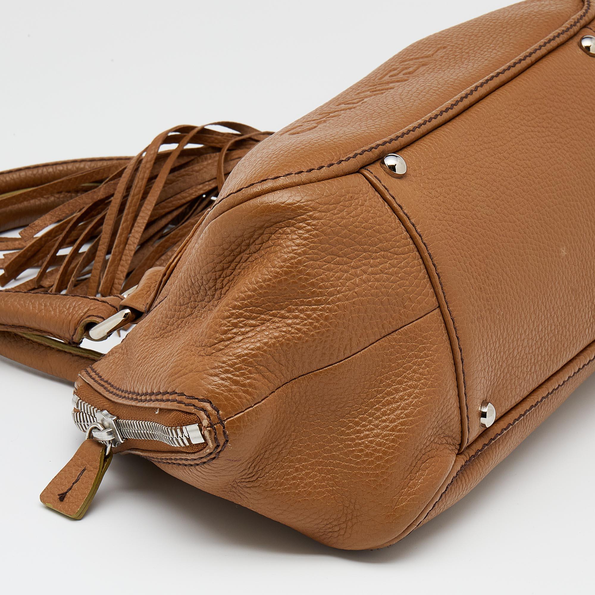 Chanel Brown Leather LAX Tassel Bag 2