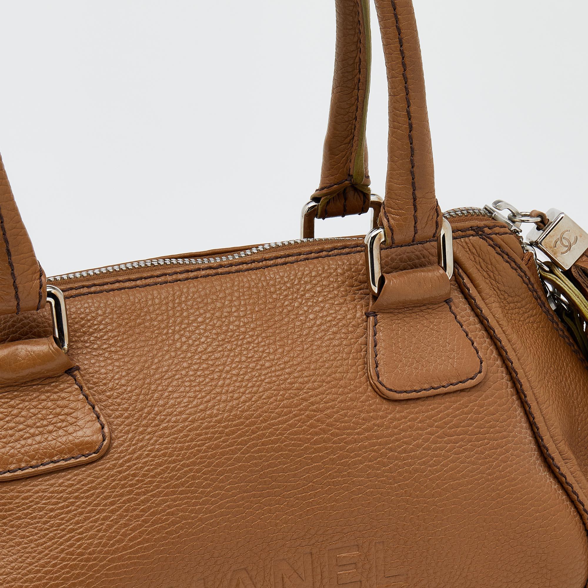 Chanel Brown Leather LAX Tassel Bag 3