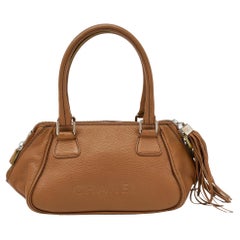 Chanel LAX Tasche aus braunem Leder mit Quaste