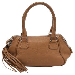 Chanel Brown Leather LAX Tassel Bag