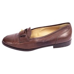 Chanel Brown Leather Loafers - EU 38