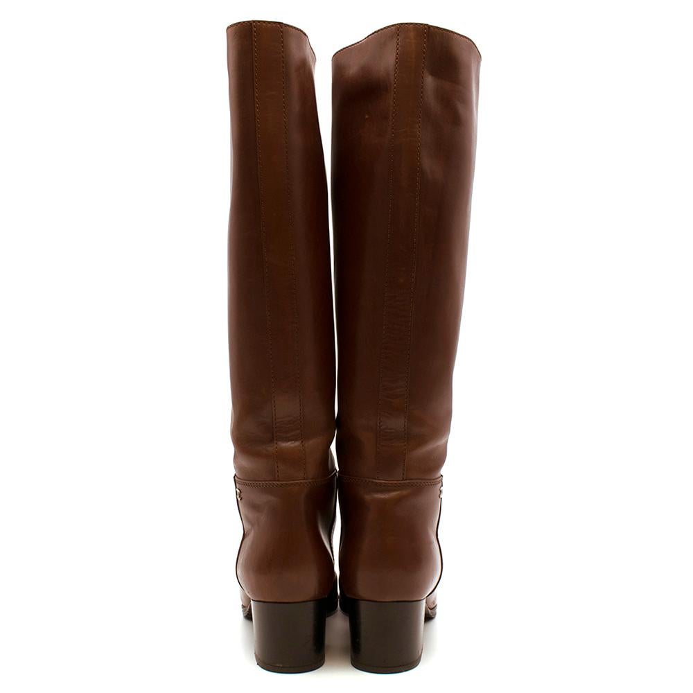 chanel brown boots