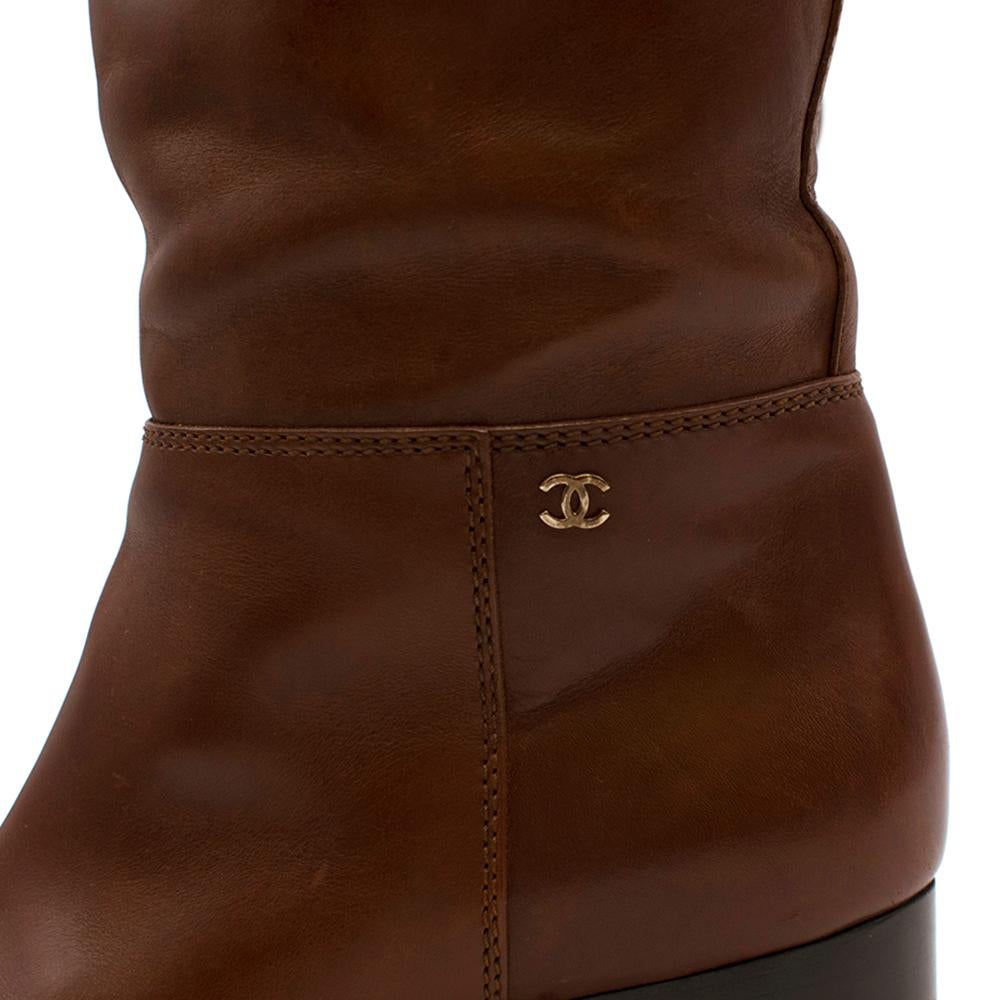 brown chanel boots