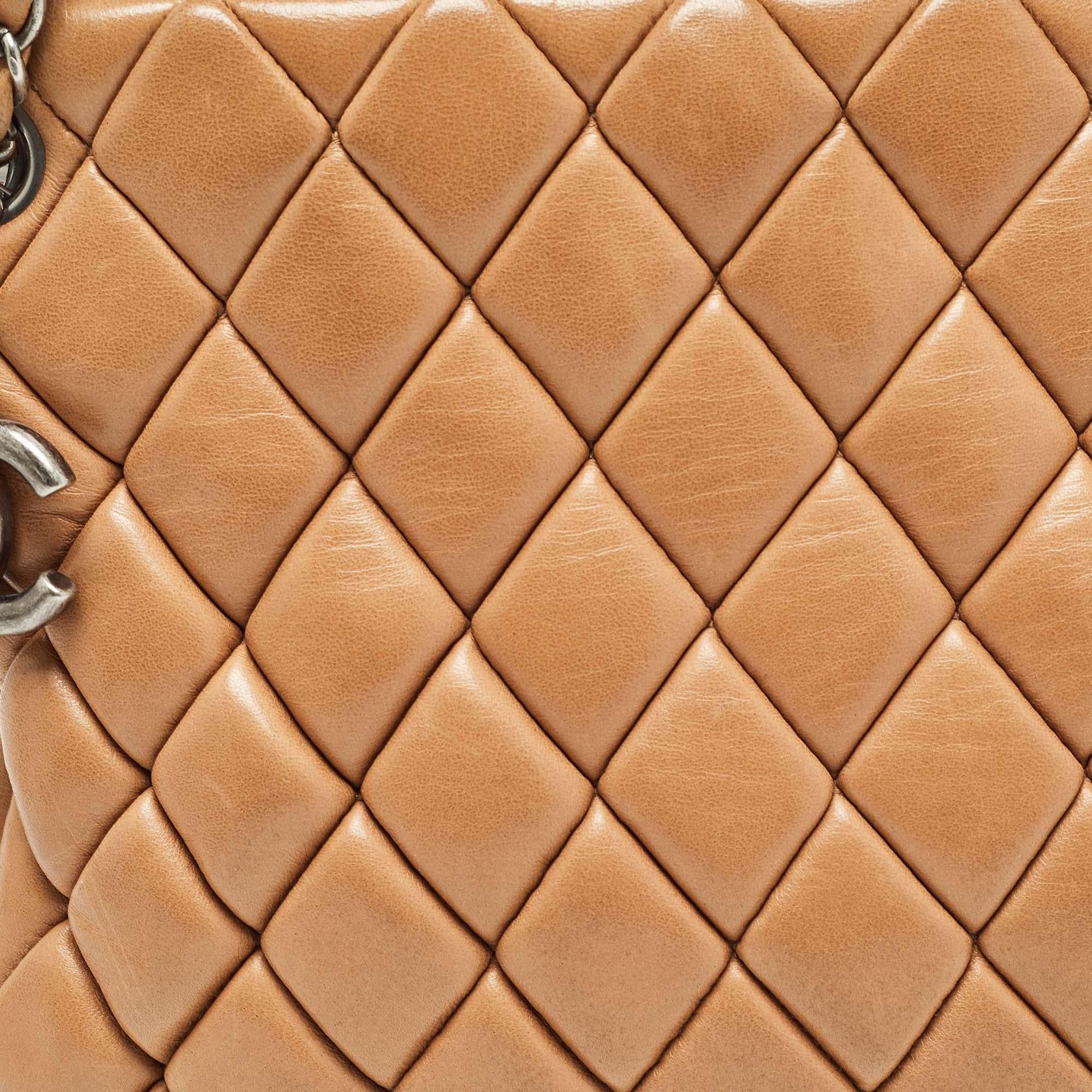 Chanel Brown Leather New Bubble Medium North-South Tote 2