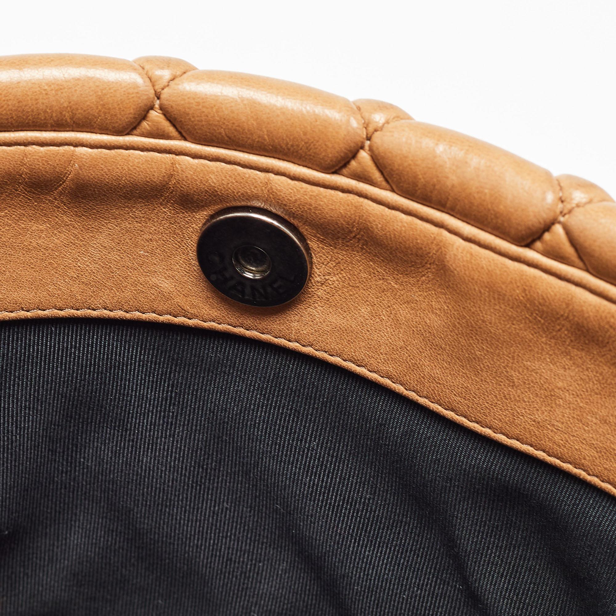 Chanel Brown Leather New Bubble Medium North-South Tote 4