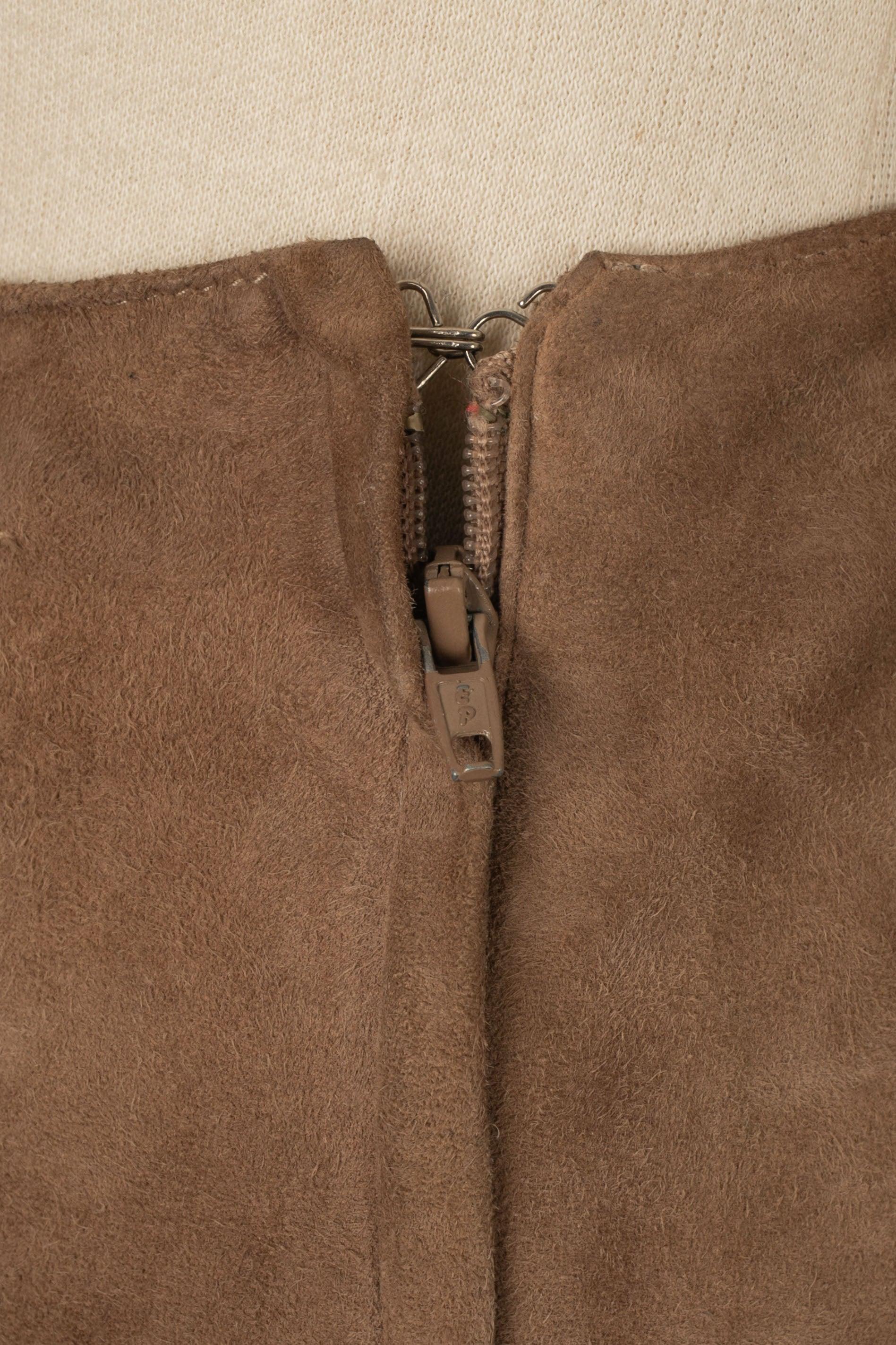 Chanel Brown Leather Trousers 2