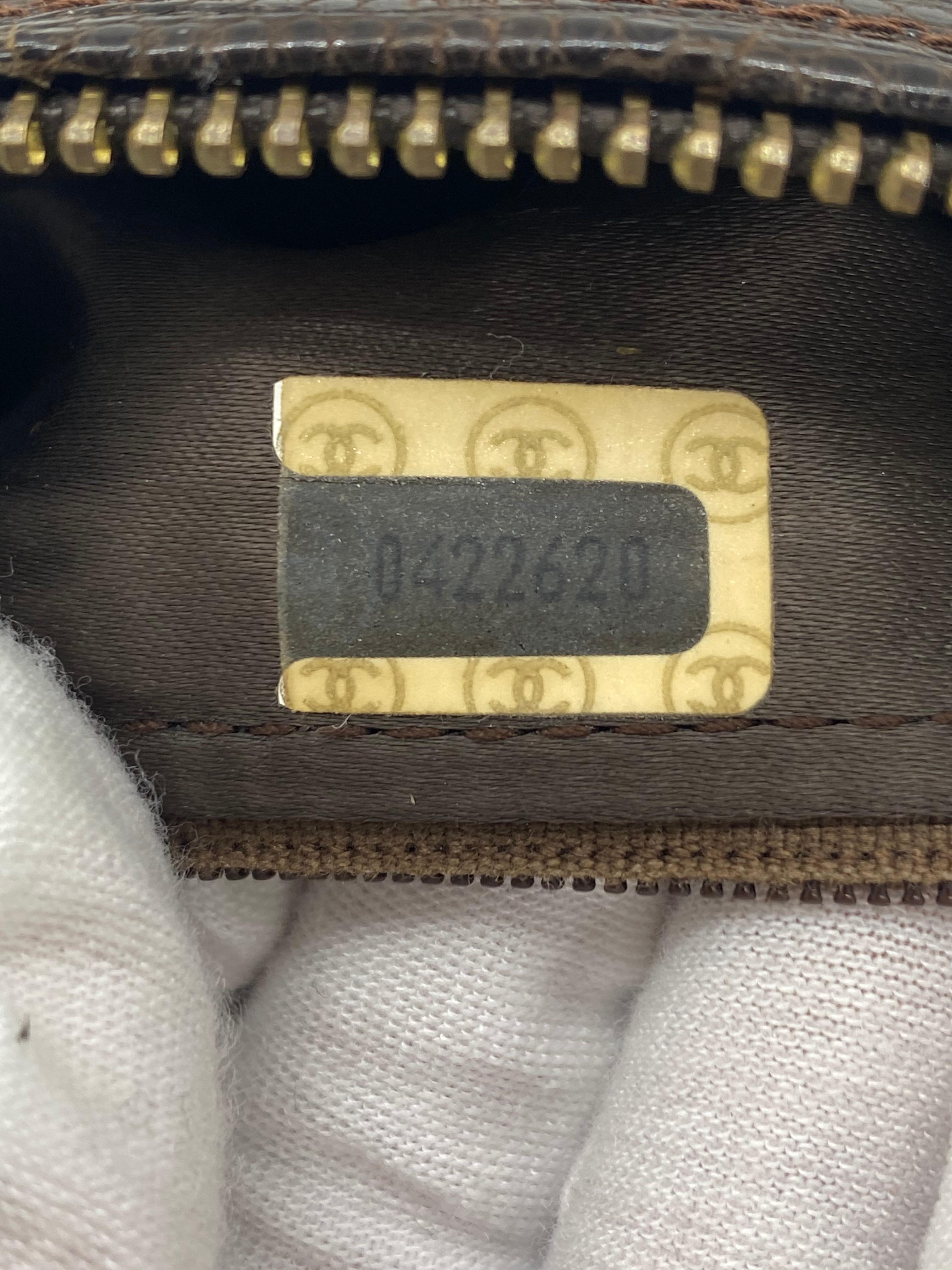 Chanel Brown Lizard Vintage Camera Tassel Bag with Gold Hardware 2