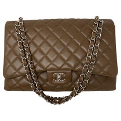Chanel Brown Maxi Single Flap Bag 