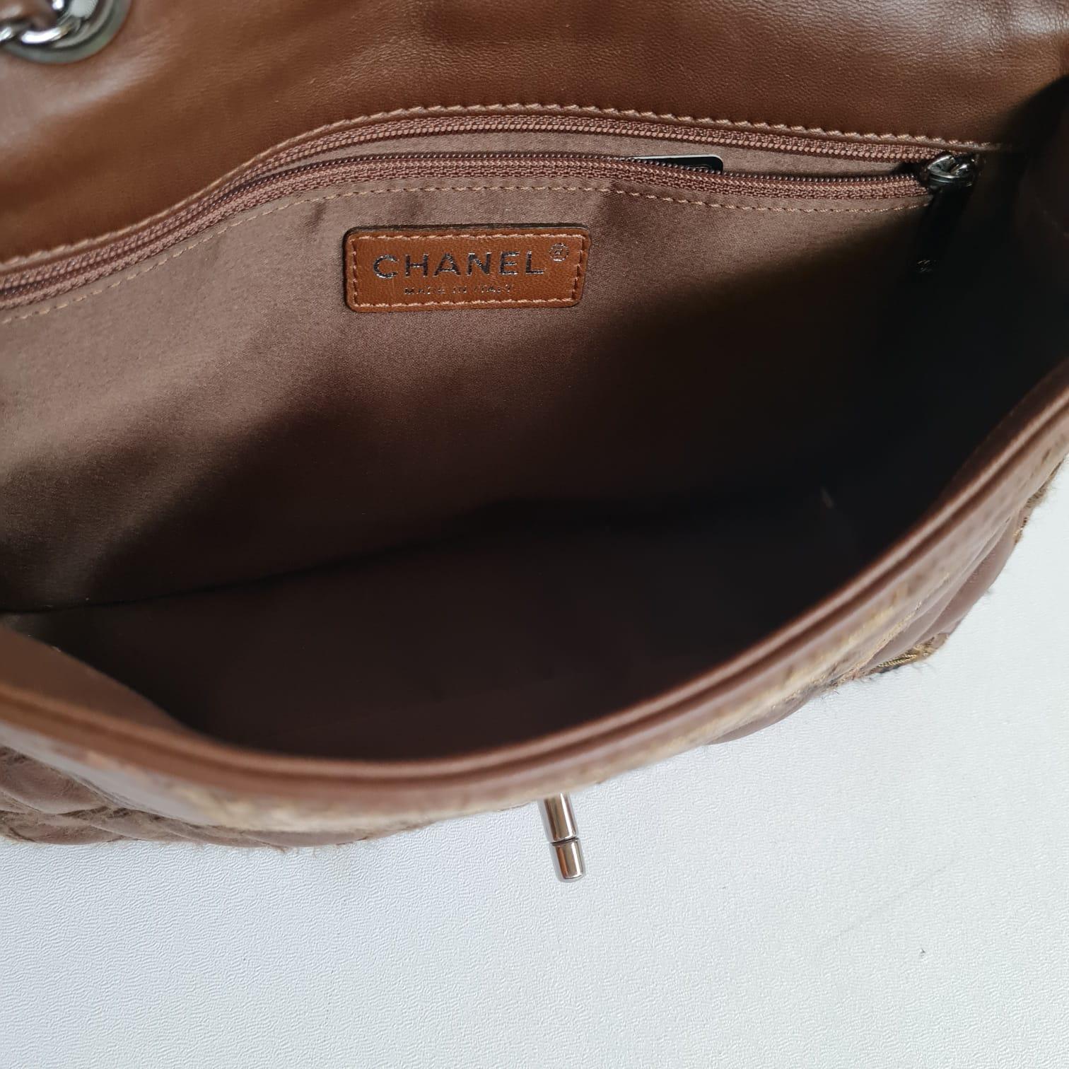 Chanel Brown Medium Patchwork Single Flapbag For Sale 8