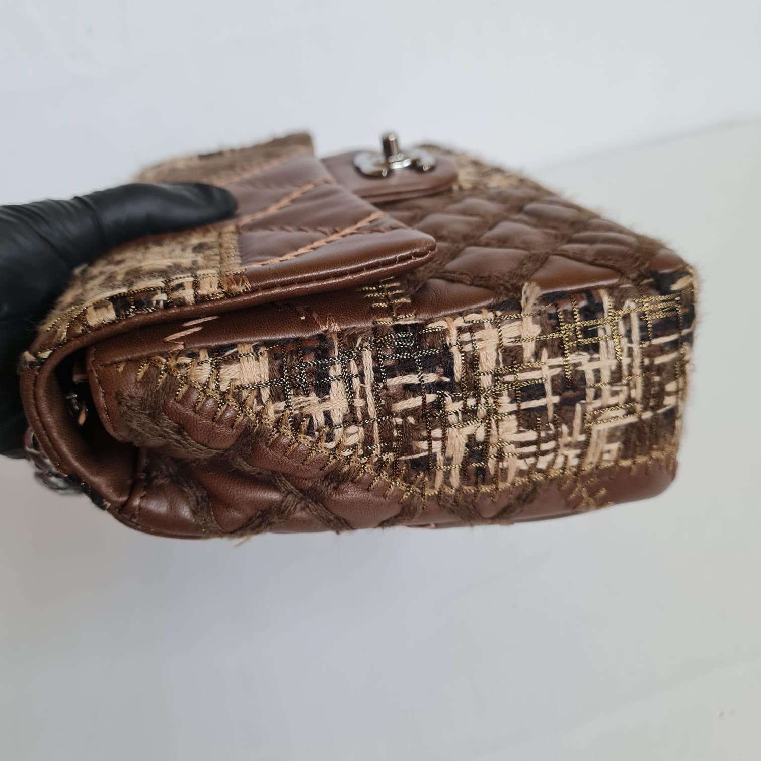 Chanel Brown Medium Patchwork Single Flapbag For Sale at 1stDibs