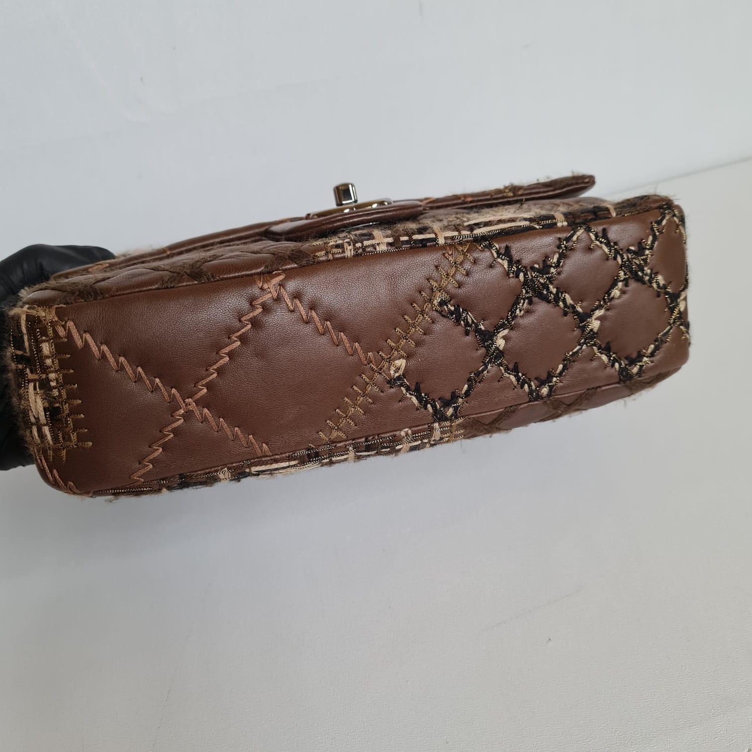 Chanel Brown Medium Patchwork Single Flapbag For Sale at 1stDibs