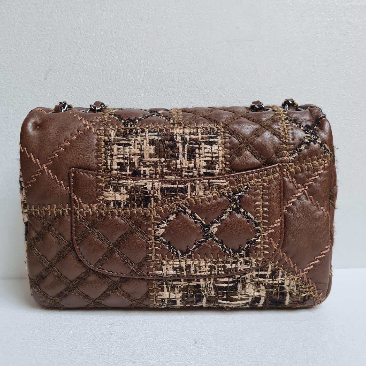 Chanel Brown Medium Patchwork Single Flapbag For Sale at 1stDibs