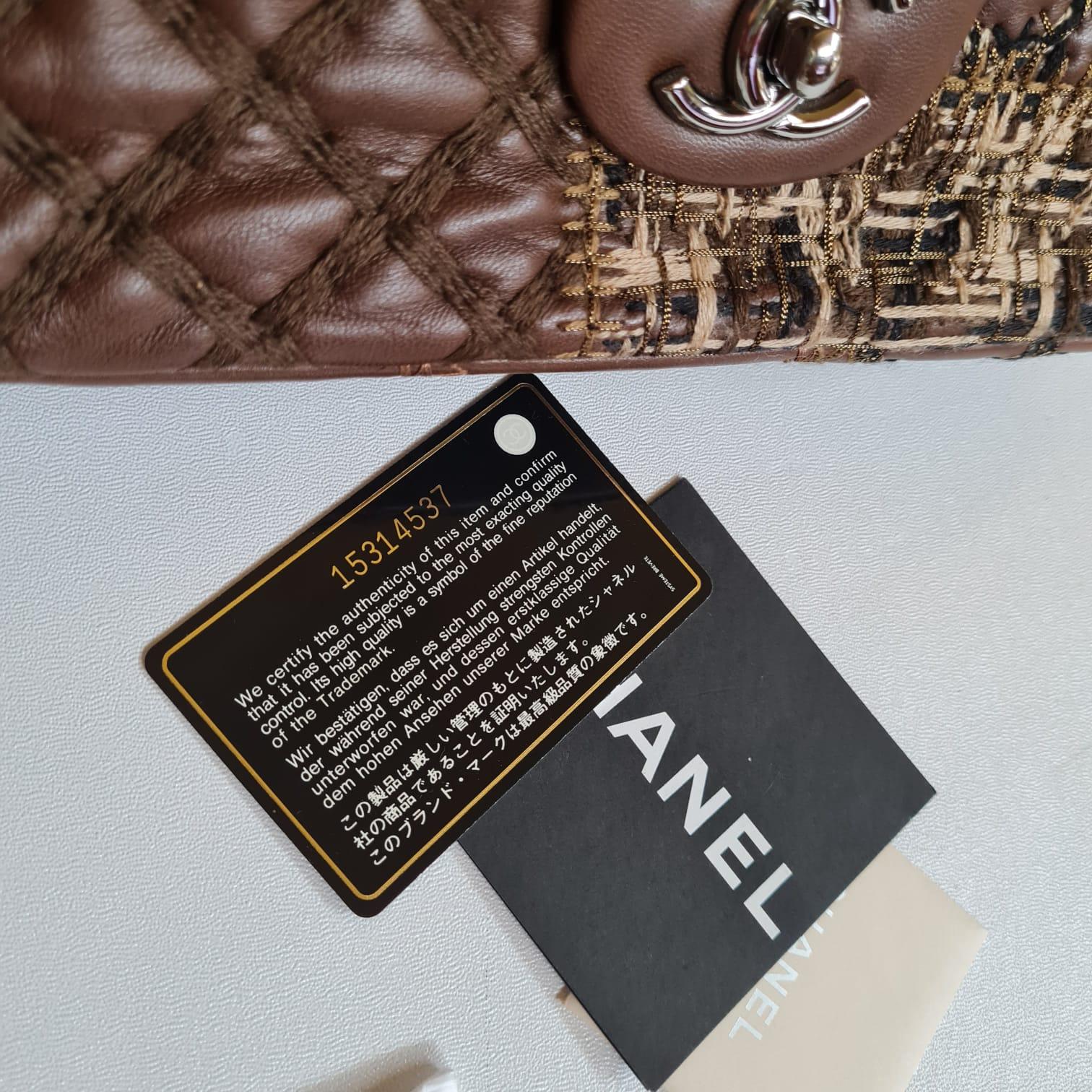 Chanel Brown Medium Patchwork Single Flapbag In Excellent Condition For Sale In Jakarta, Daerah Khusus Ibukota Jakarta