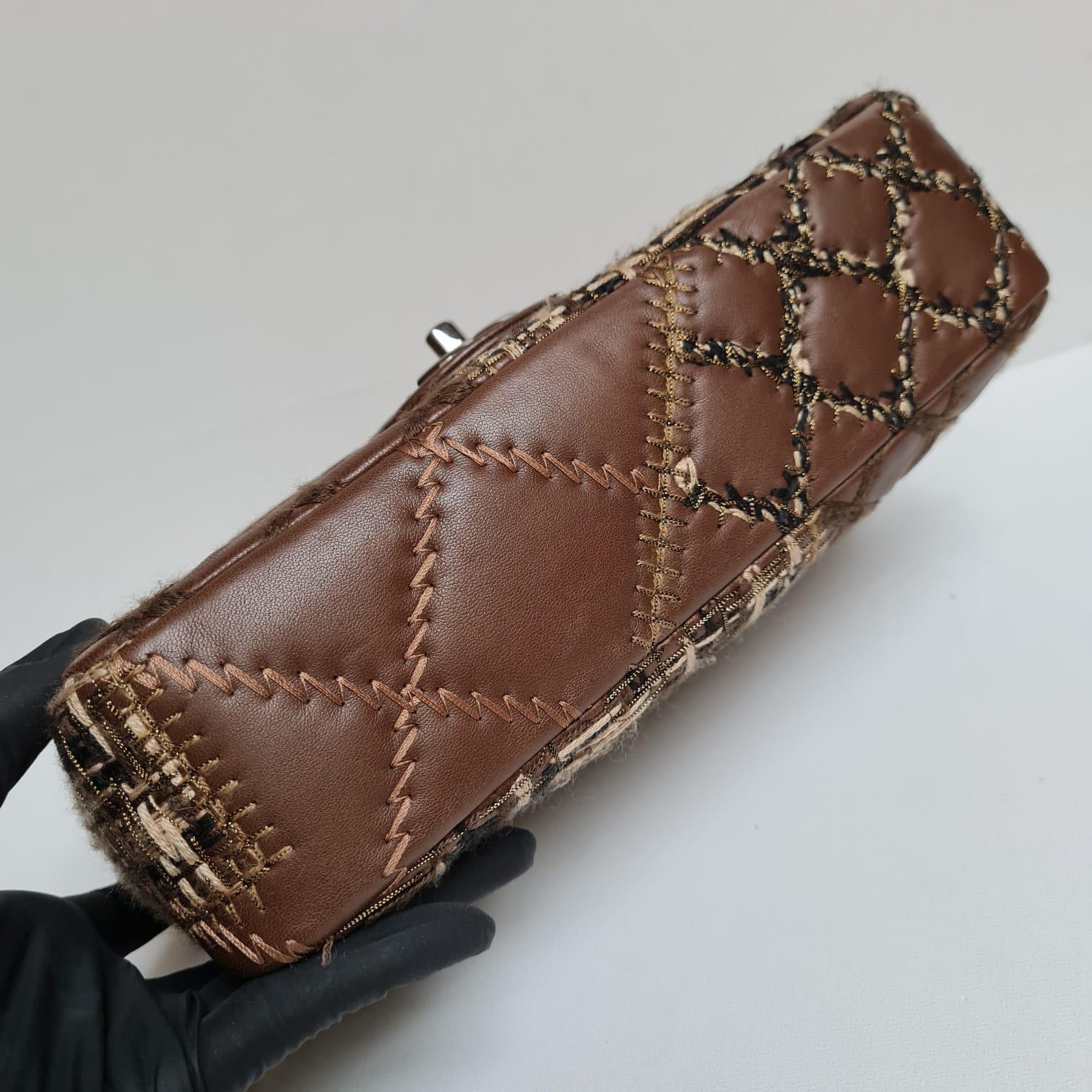 Chanel Brown Medium Patchwork Single Flapbag For Sale 3