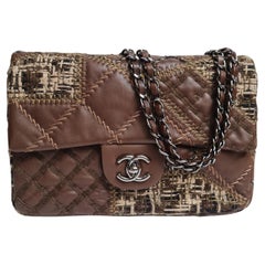 Chanel Patchwork Tweed PVC Classic Single Flap Handbag – Vintage by Misty