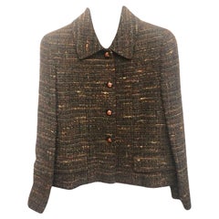Giacca in tweed marrone multicolore di Chanel
