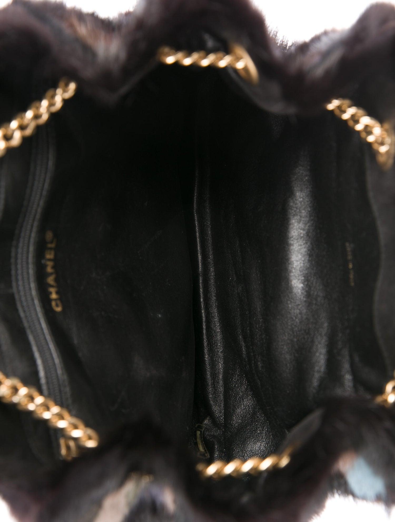 Chanel Brown Multicolor Patchwork Mink Fur Shoulder Bag For Sale at ...