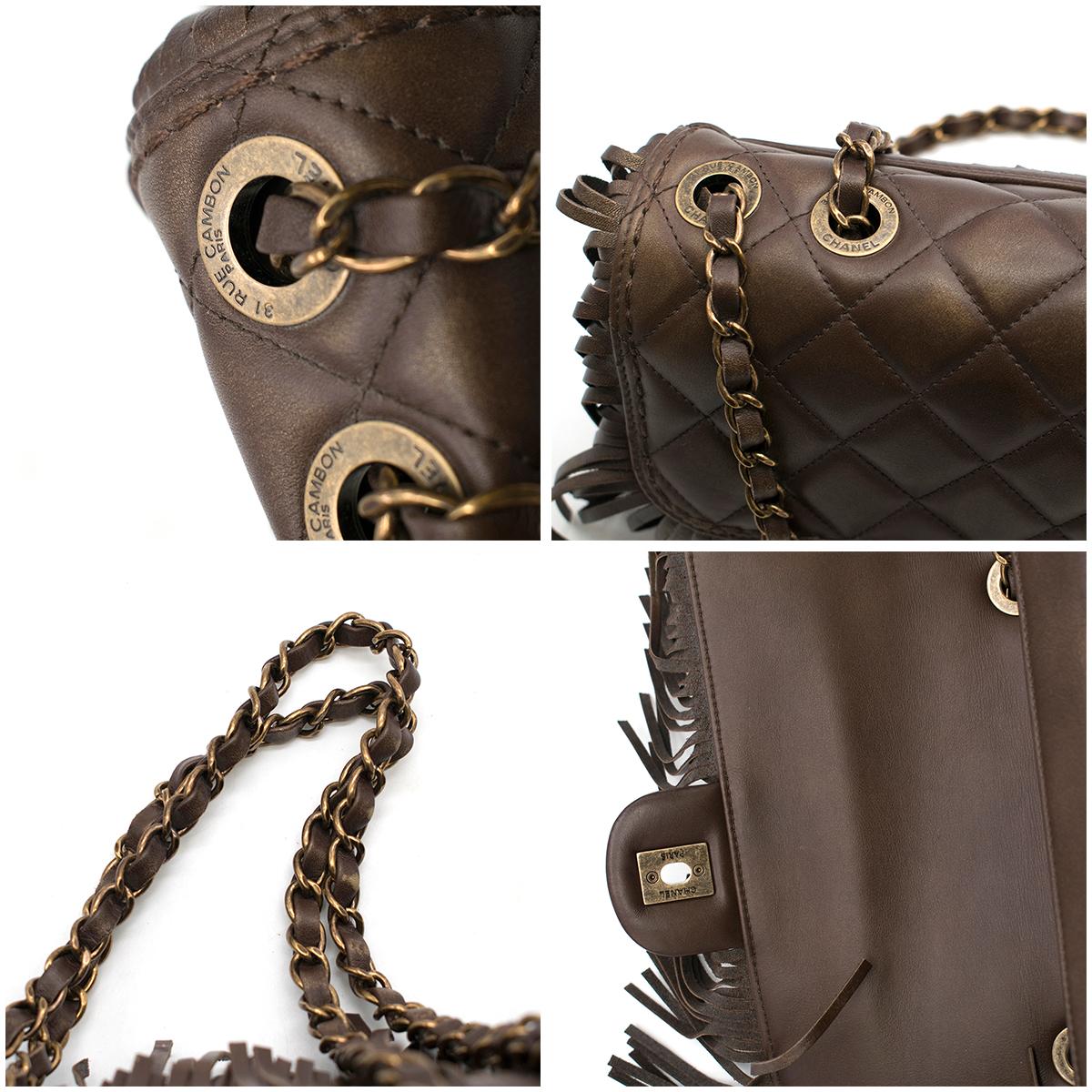 Chanel Brown Paris-Dallas Fringe Flap Bag Size 8 3