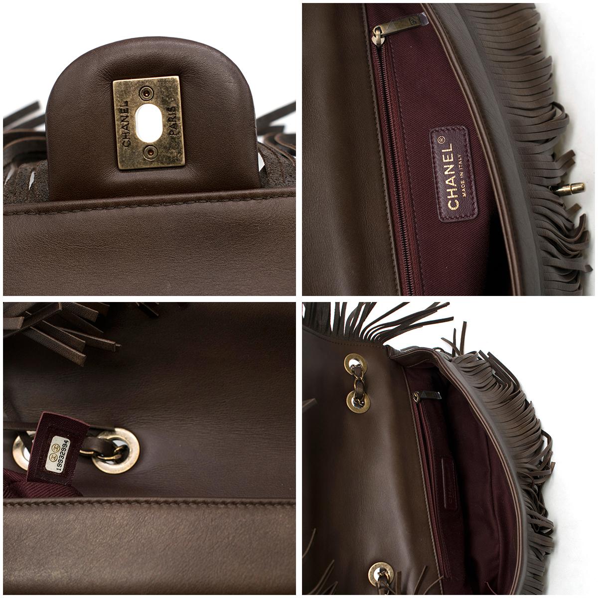 Chanel Brown Paris-Dallas Fringe Flap Bag Size 8 4