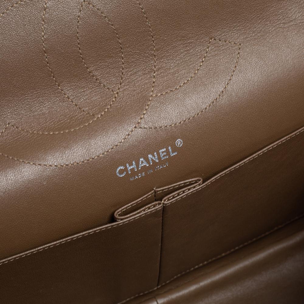 Chanel Braun Gestepptes Gealtertes Leder Reissue 2.55 Klassisch 227 Klappe Tasche 8
