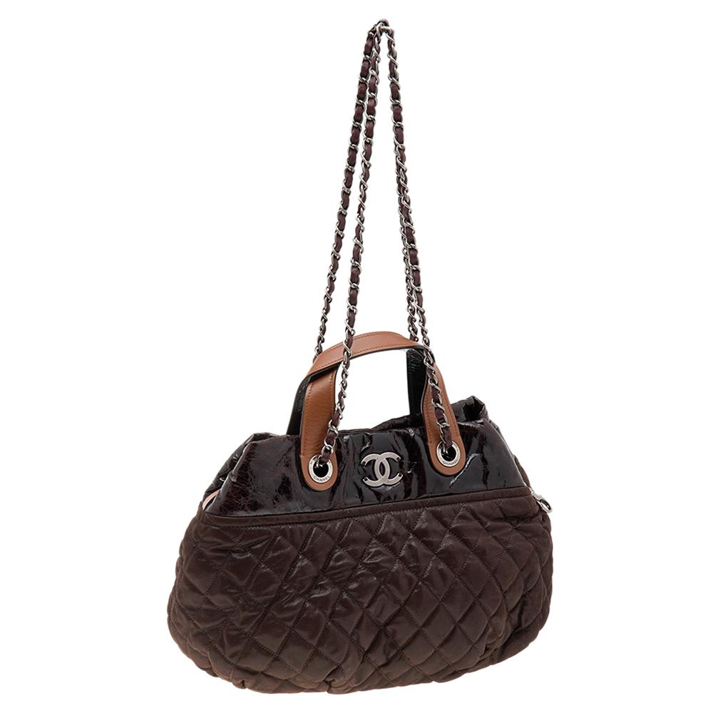 Chanel Brown Quilted Iridescent Leather In-the-Mix Tote 2