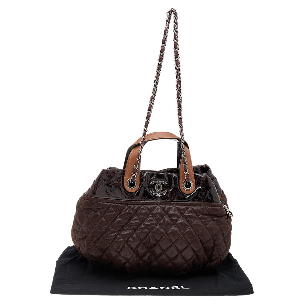 Chanel Brown Quilted Iridescent Leather In-the-Mix Tote 4
