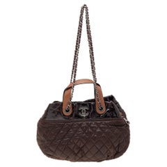 Chanel Brown Quilted Iridescent Leather In-the-Mix Tote
