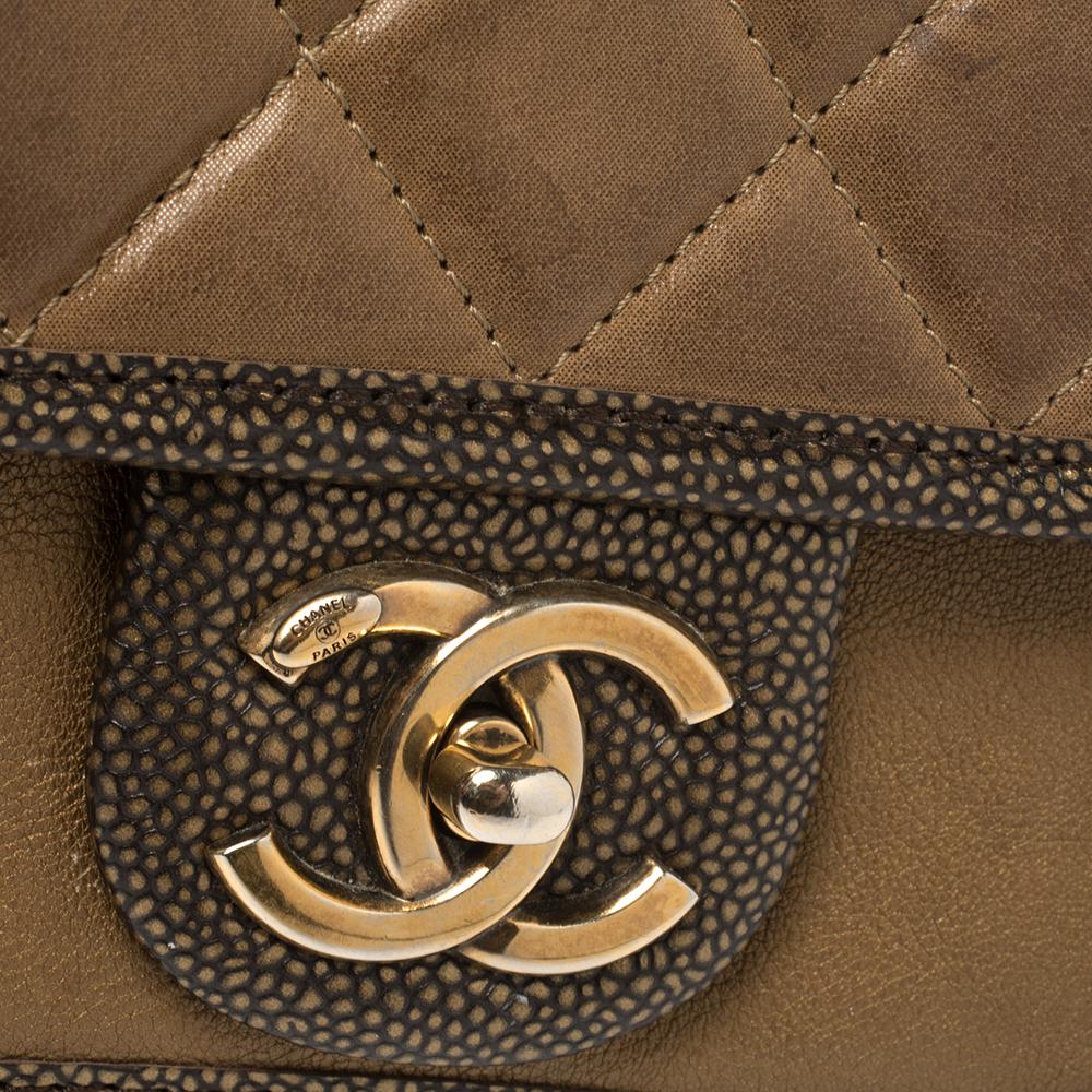 Chanel Brown Quilted Leather and Caviar Leather Paris Bombay  Mini Bag 4