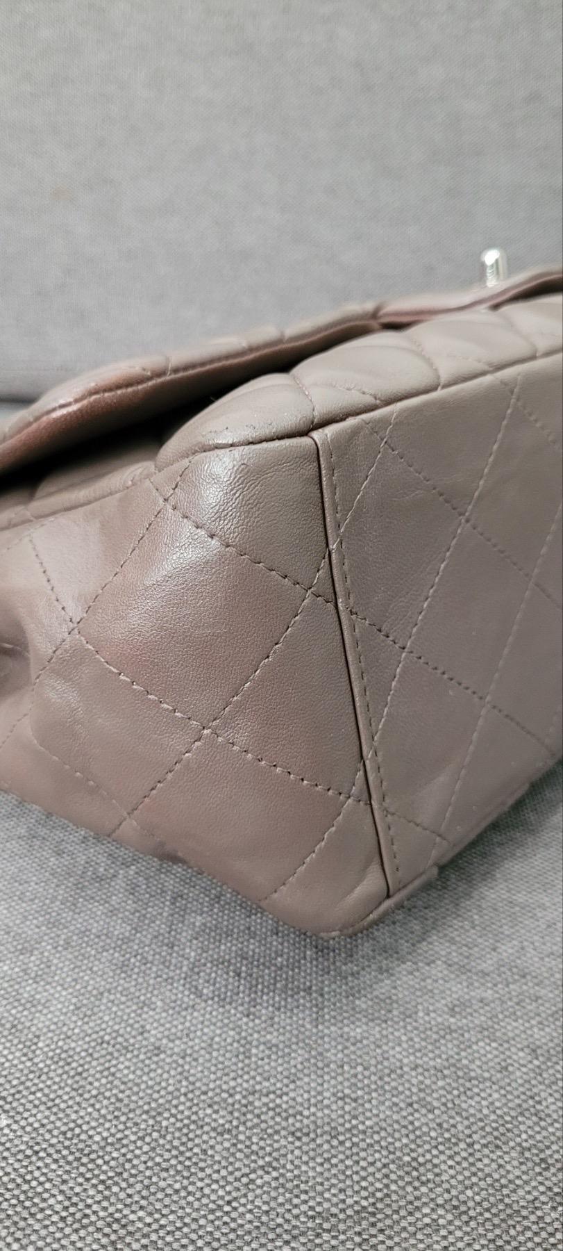 Chanel Brown Quilted Leather Jumbo Classic Single Flap Bag 9