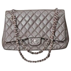 Chanel Brown Quilted Leather Jumbo Classic Single Flap Bag