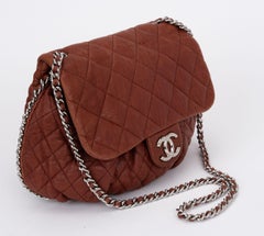 Chanel Brown Quilted Medium Chain Around