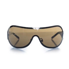 Chanel, Brown shield sunglasses with rhinestones
