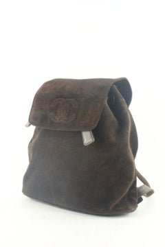 Chanel Brown Suede Backpack 2CK829K