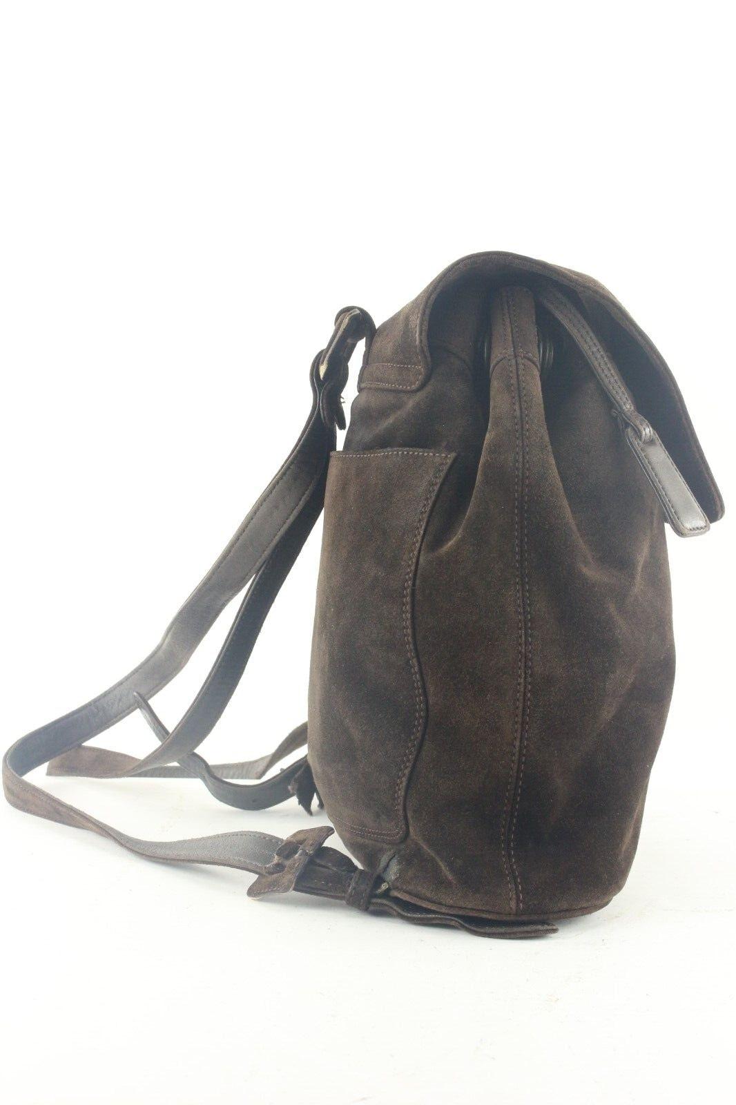 Black Chanel Brown Suede Backpack 2CK829K For Sale